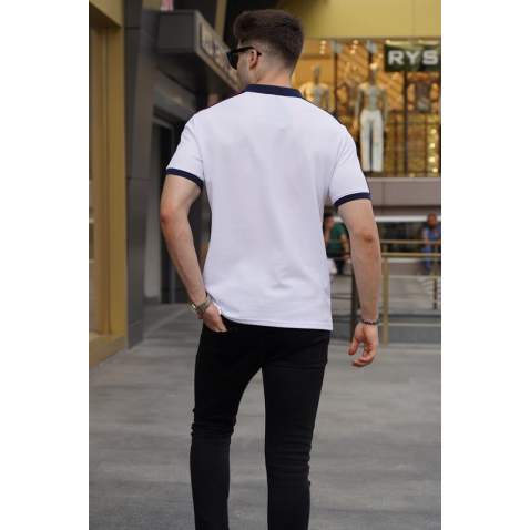 White Polo T-Shirt 5888 - Beyaz