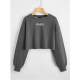 Mad Girls Anthracite Women Sweatshirt MG768 - Antrasit