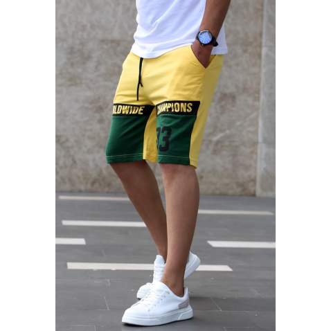 Madmext Yellow Two Tone Capri for Men 2920 - Sarı