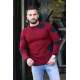 Madmext Men Crewneck Maroon Sweater 2660 - Bordo