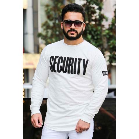 Madmext White Rapped Sweatshirt 4126 - Beyaz