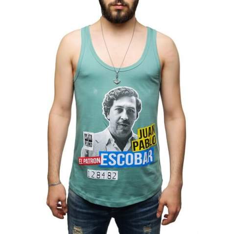 Madmext Men "Escobar" Printed Mint Green Vest 2580 - Mint yeşili