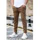 Madmext Camel Striped Sweatpants 4205 - Camel