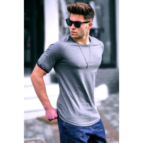 Men Basic Smoke Gray T-Shirt - Füme