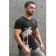 Madmext Black Printed T-shirt for Men 3026 - Siyah