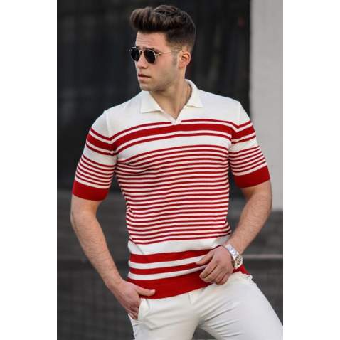 Madmext Men Red Polo T-shirt 5083 - Kırmızı