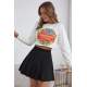 Women Black Pleated Basic Mini Skirt MG1455 - Siyah