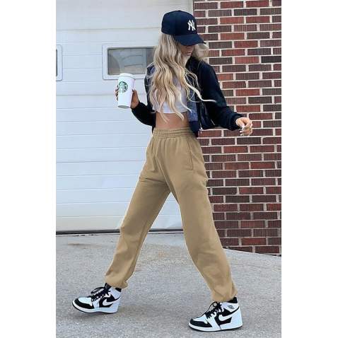 Mad Girls Oversize Camel Sweatpants MG290 - Bej