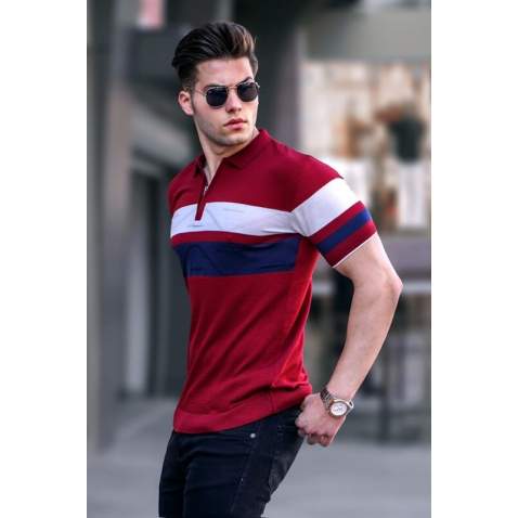 Men Maroon Polo T-Shirt 5730 - Bordo