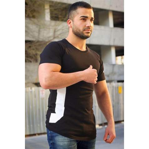 Madmext Black T-shirt for Men 4102 - Siyah