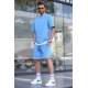 Madmext Men Blue T-shirt Shorts Set 5668 - Mavi