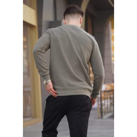 Light Khaki Regular Fit Basic Sweatshirt 5799 - Açık haki