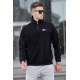 Madmext Black Zipper Sweatshirt For Men 5310 - Siyah