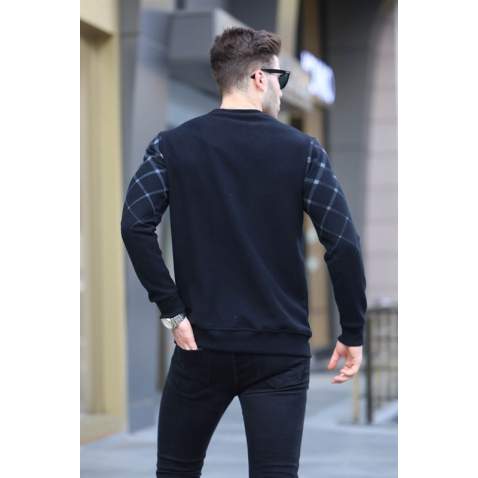 Black Designed Knitwear Sweater 6019 - Siyah