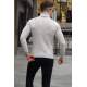 Stone Gray Turtleneck Knitwear Sweater 5763 - Taş rengi