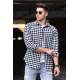 Madmext Men Plaid White Shirt 4703 - Beyaz