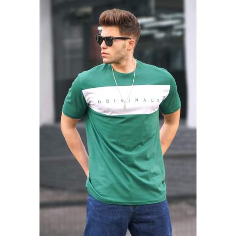 Madmext Men Green T-shirt 5377 - Yeşil