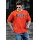 Madmext Men Printed Orange T-shirt 4957 - Turuncu