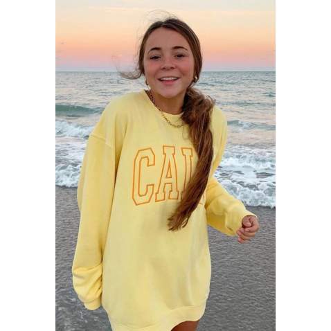 Mad Girls Yellow Sweatshirt MG1266 - Sarı