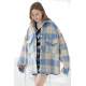 Mad Girls Oversize Turquiose Lumberjack Shirt MG042 - Turkuaz