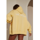 Mad Girls Yellow Printed Hoodie Sweatshirt MG1270 - Sarı