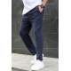 Navy Blue Basic Jogger Trousers 5465 - Lacivert