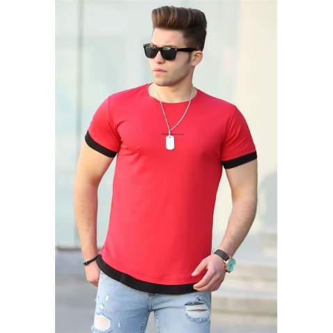 Madmext Red Basic T-shirt for Men 4456 - Kırmızı