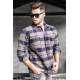 Madmext Brown Plaid Shirt For Men 5518 - Kahverengi