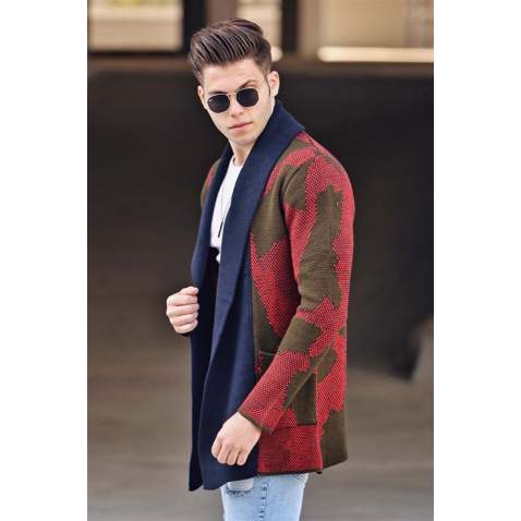 Madmexr Camouflage Knitwear Cardigan 2119 - Kamuflaj