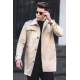 Madmext Men Beige Trench Coat 5108 - Bej