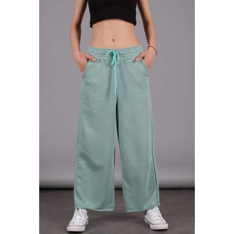 Mad Girls Mint Green Bell Bottom Sweatpants MG1100 - Mint yeşili