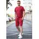 Madmext Men Maroon T-shirt & Shorts Set 5654 - Bordo