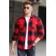 Madmext Men Plaid Red Shirt 5508 - Kırmızı