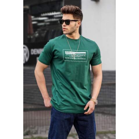 Madmext Men Dark Green T-shirt 5389 - Koyu yeşil