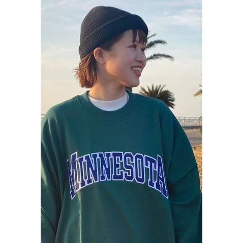 Mad Girls Green Sweatshirt MG1268 - Yeşil