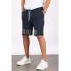 Madmext Men Printed Navy Blue Capri Shorts 5439 - Lacivert