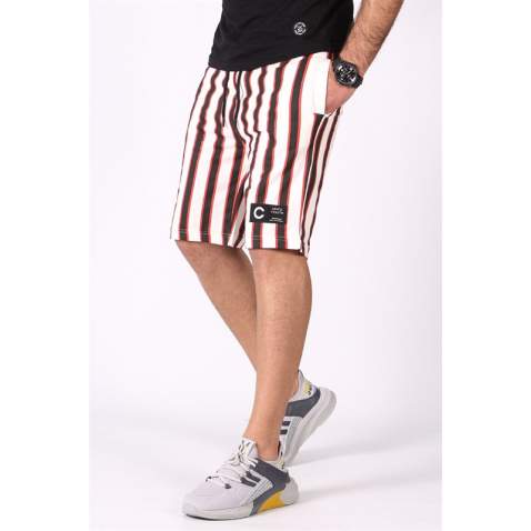 Madmext Black Striped Capri for Men 2915 - Siyah