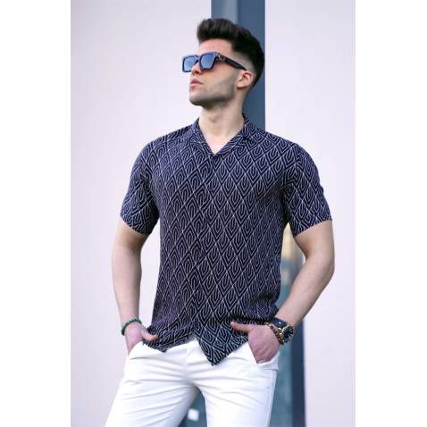 Men Black Designed Shirt 5540 - Siyah