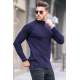 Navy Blue Turtleneck Sweater 5989 - Lacivert