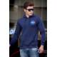 Madmext Navy Blue Printed Hoodie 4194 - Lacivert