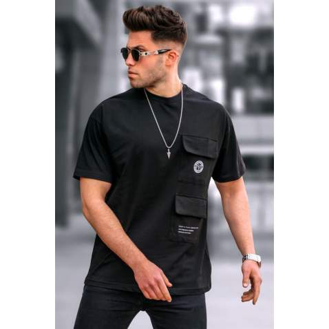 Men Oversize Black T-Shirt 5835 - Siyah