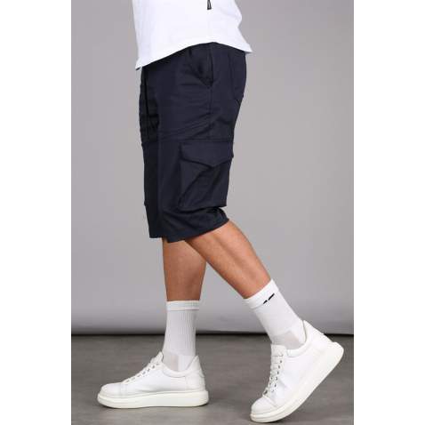 Navy Blue Capri Shorts with Cargo Pockets 5473 - Lacivert