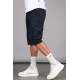 Navy Blue Capri Shorts with Cargo Pockets 5473 - Lacivert