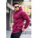 Maroon Basic Hoodie Sweatshirt 6002 - Bordo