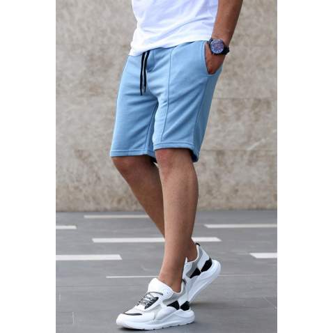 Madmext Men Blue Plain Shorts 5173 - Mavi