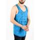 Madmext Printed Blue Tank Top 2446 - Mavi