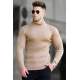 Madmext Men Turtleneck Beige Sweater 5180 - Bej