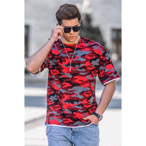 Madmext Men Red T-Shirt 4983 - Kırmızı