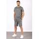 Madmext Men Oversize Smoke Gray Shorts Set 5376 - Füme