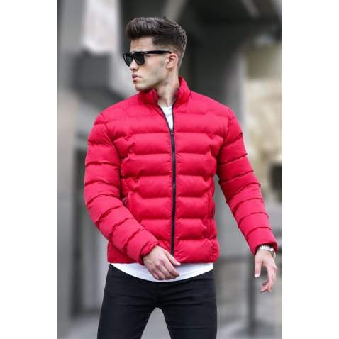 Red Puffer Jacket 5707 - Kırmızı